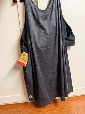 Reebok FLOW BRA TANK  Women's Heather Charcoal Active top Sports Bra L
